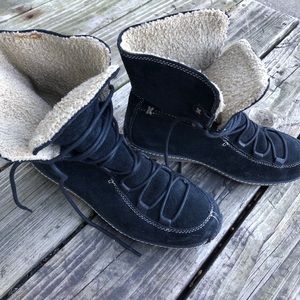 Timberland suede lace up winter boots